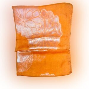 Orange Floral Scarf